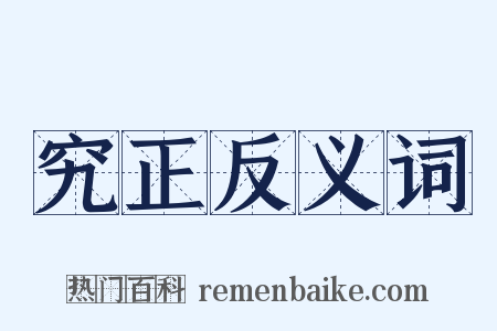 究正反义词是什么意思的图片